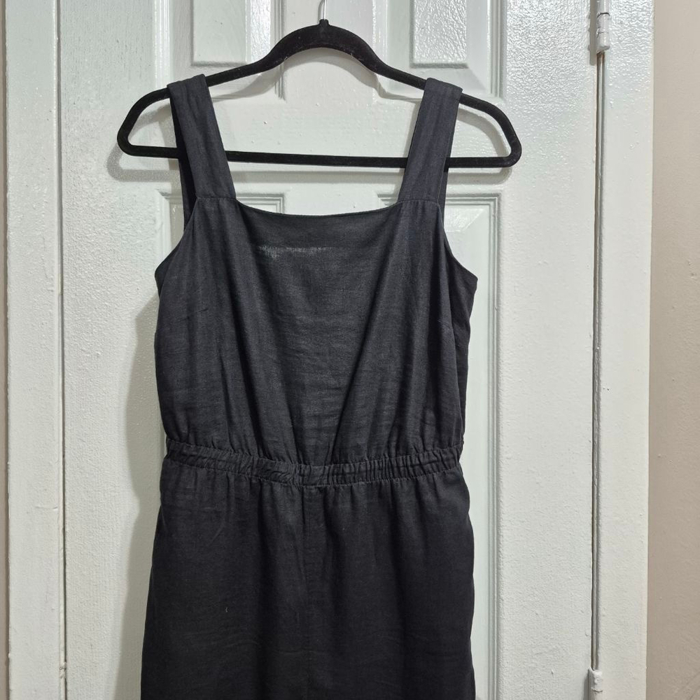 Women's M&S Black Linen Rich Jumpsuit Size 10 - Picture 4 of 11